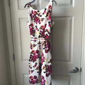 White Loft Floral Dress Size 16